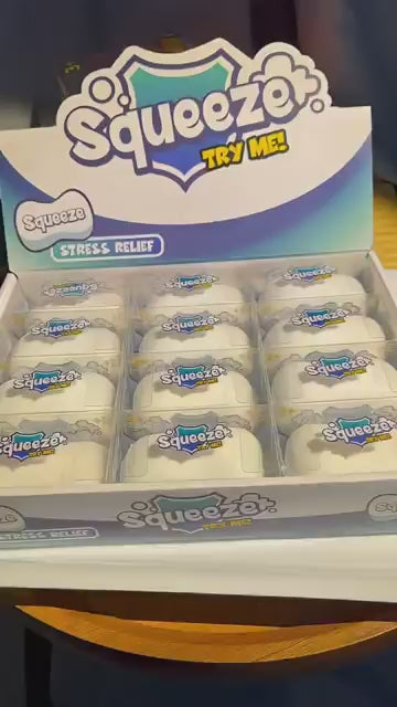 Real squeeze demonstration of Soft White Ring Squishy Fidget Toy
