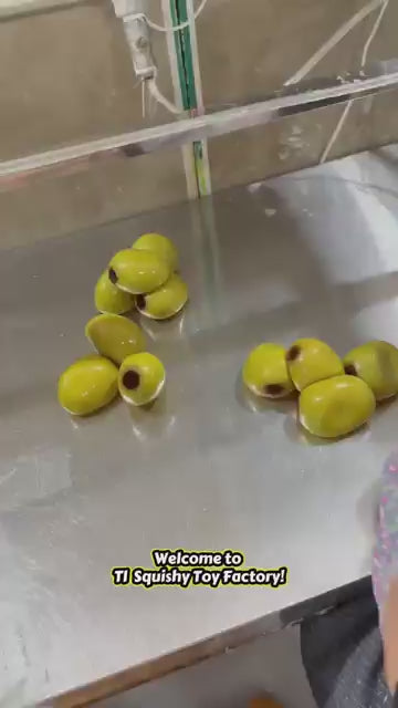 Real squeeze demonstration of Color-Changing Orange Squishy Fidget Toy