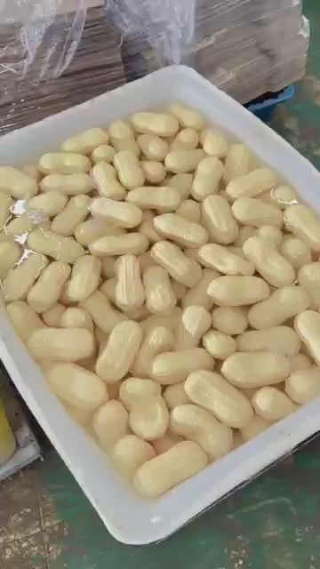 Real squeeze demonstration of Peanut Pebble Texture Squishy Fidget Toy