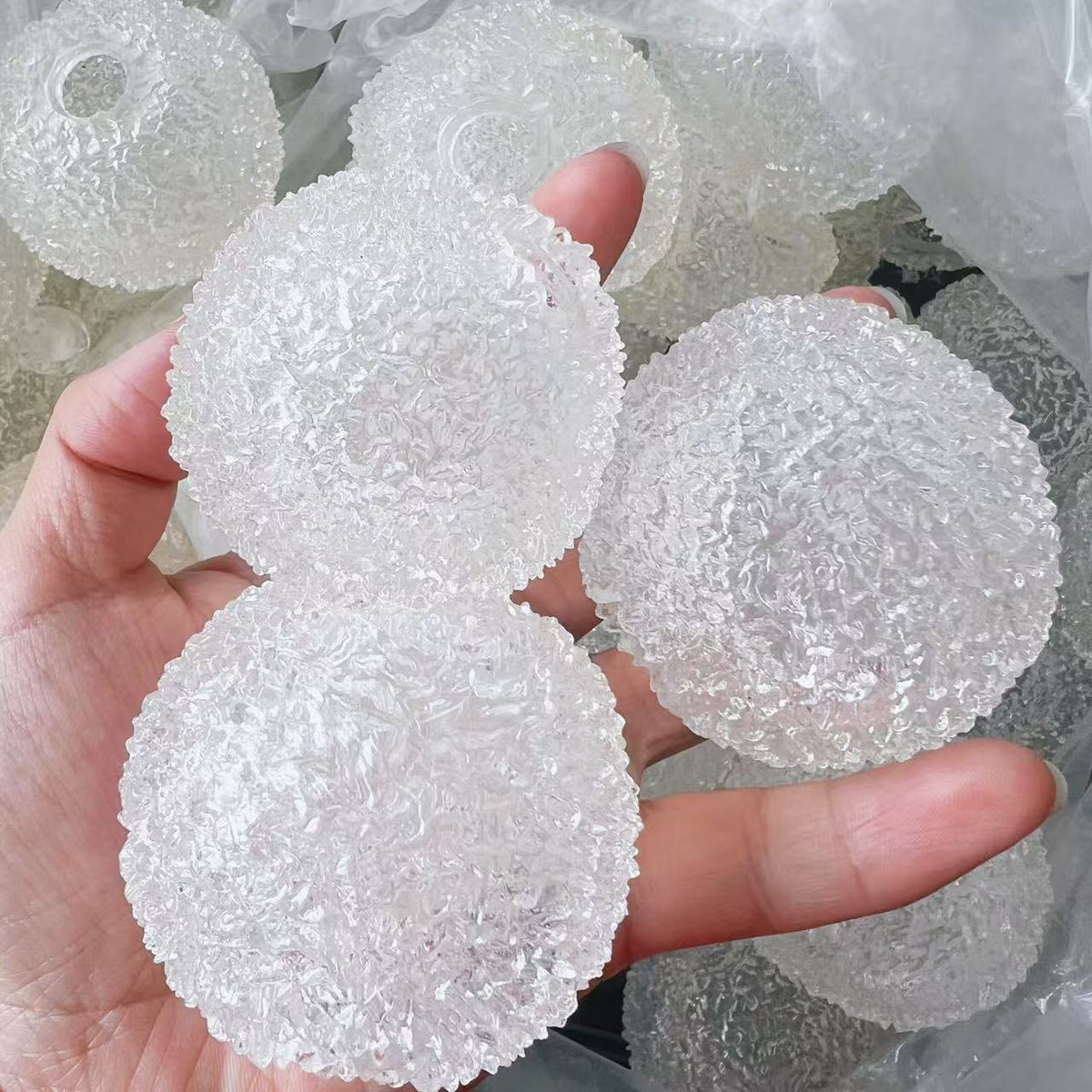 Clear Textured Ball empty squishy skin, unfilled DIY supply