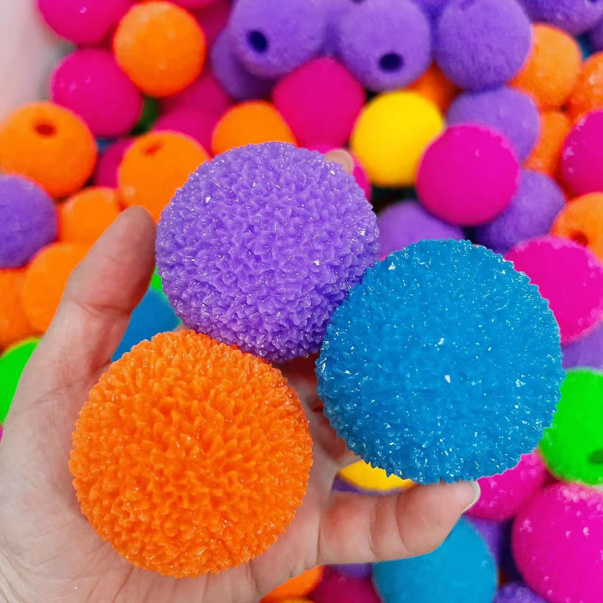 Colored Textured Ball empty squishy skin, unfilled DIY supply