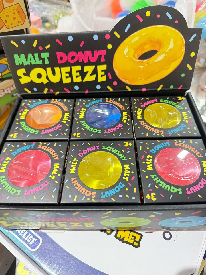Translucent crystal donut slow-rising squishy and retail display